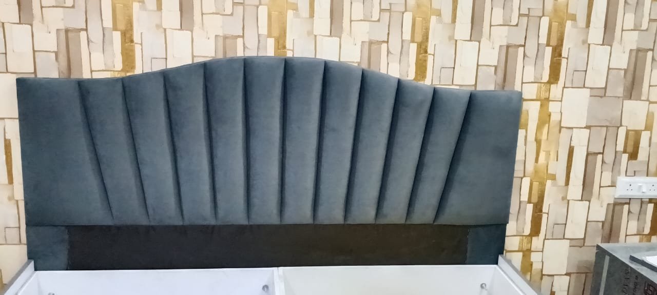 Wooden sofa set with fresh upholstery and polish at a home in Ghaziabad