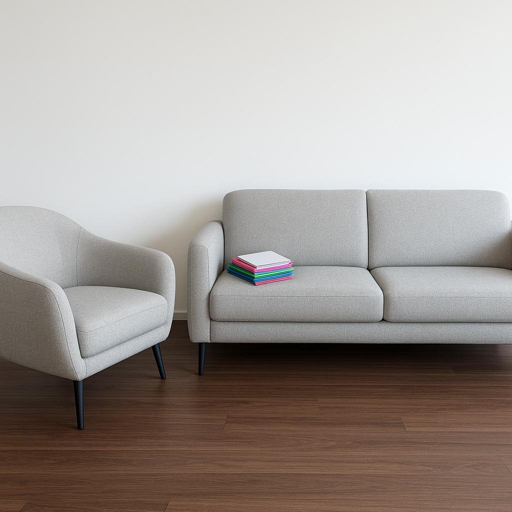 Sage green L-shaped sofa made to order in Ghaziabad