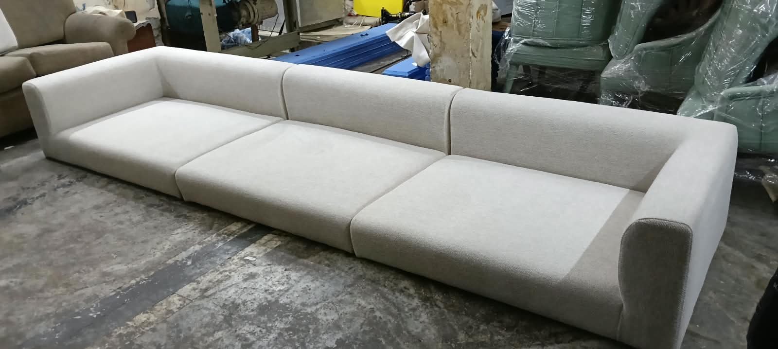 L-shaped sofa cum bed with storage made by Aman Sofa Expert in Ghaziabad