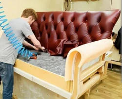 Two seater sofa with channel back and wide arms made in Ghaziabad